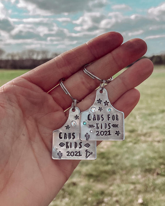 Custom Cow Tag Keychains